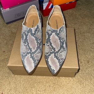 Snakeskin heel boots